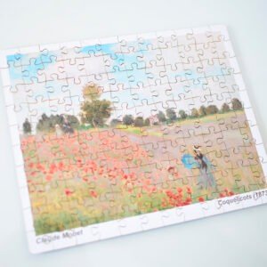 Quebra-cabeça infantil Monet 120 peças Campo de Papoulas, de 1873