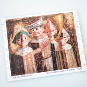 Quebra-cabeça 120 peças Quatro crianças com trompete de Makowski