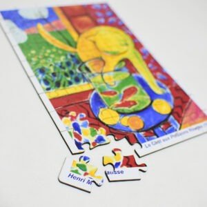 COMBO! Cor e Arte: 02 quebra-cabeças de 60 peças: Blue Horse e Gato com peixes