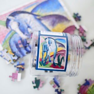 Quebra-cabeça "Blue Horse" de Franz Marc com 60 peças 20x30cm
