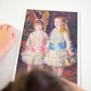 Quebra-cabeça As irmãs Cahen D'anvers de Renoir com 60 peças (Rosa e azul do MASP)