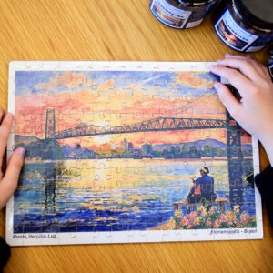 Quebra-cabeça Floripa Ponte Hercílio Luz 150 peças