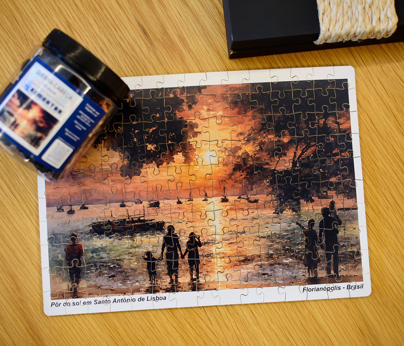 Quebra-cabeça Pôr do sol em Santo Antônio de Lisboa 150 peças (grandão)