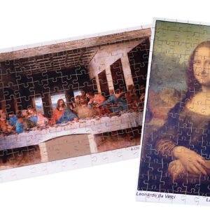 COMBO Da Vinci: 02 quebra-cabeças com 150 peças, Monalisa e Última ceia